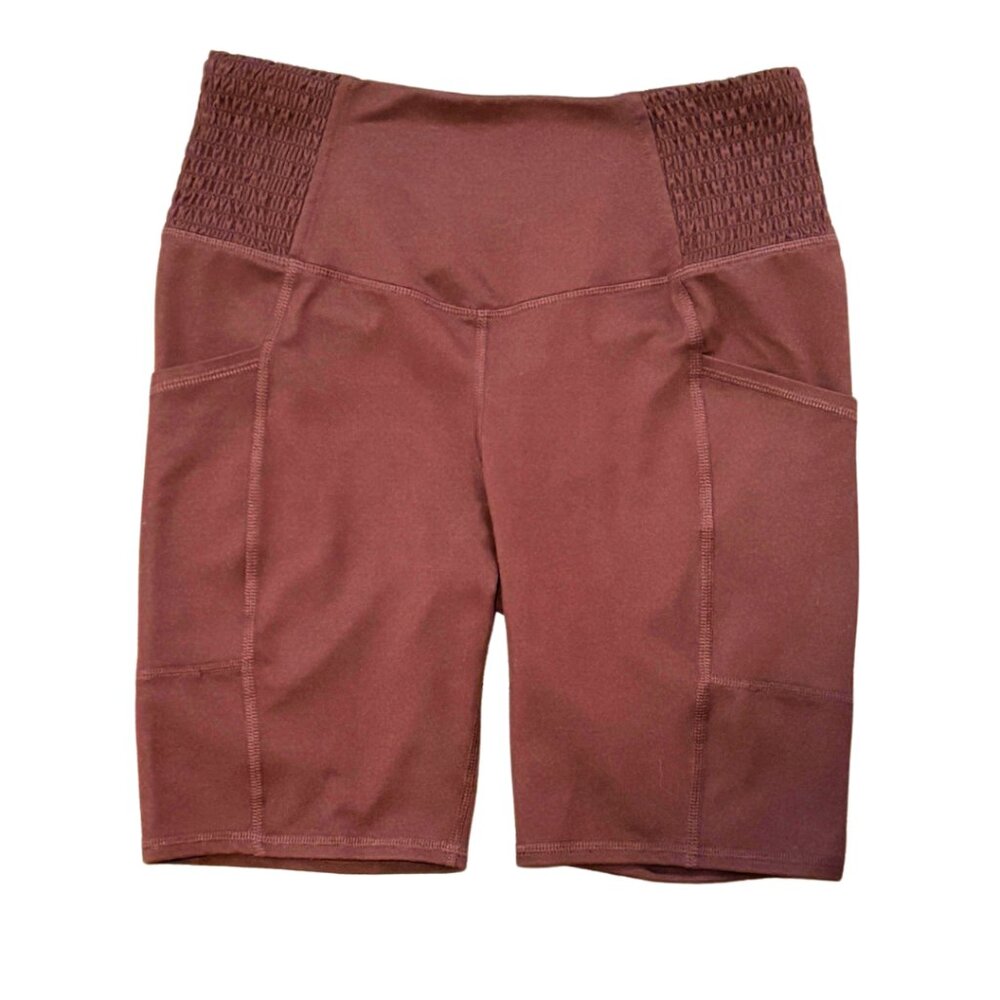 Maroon Biker Shorts